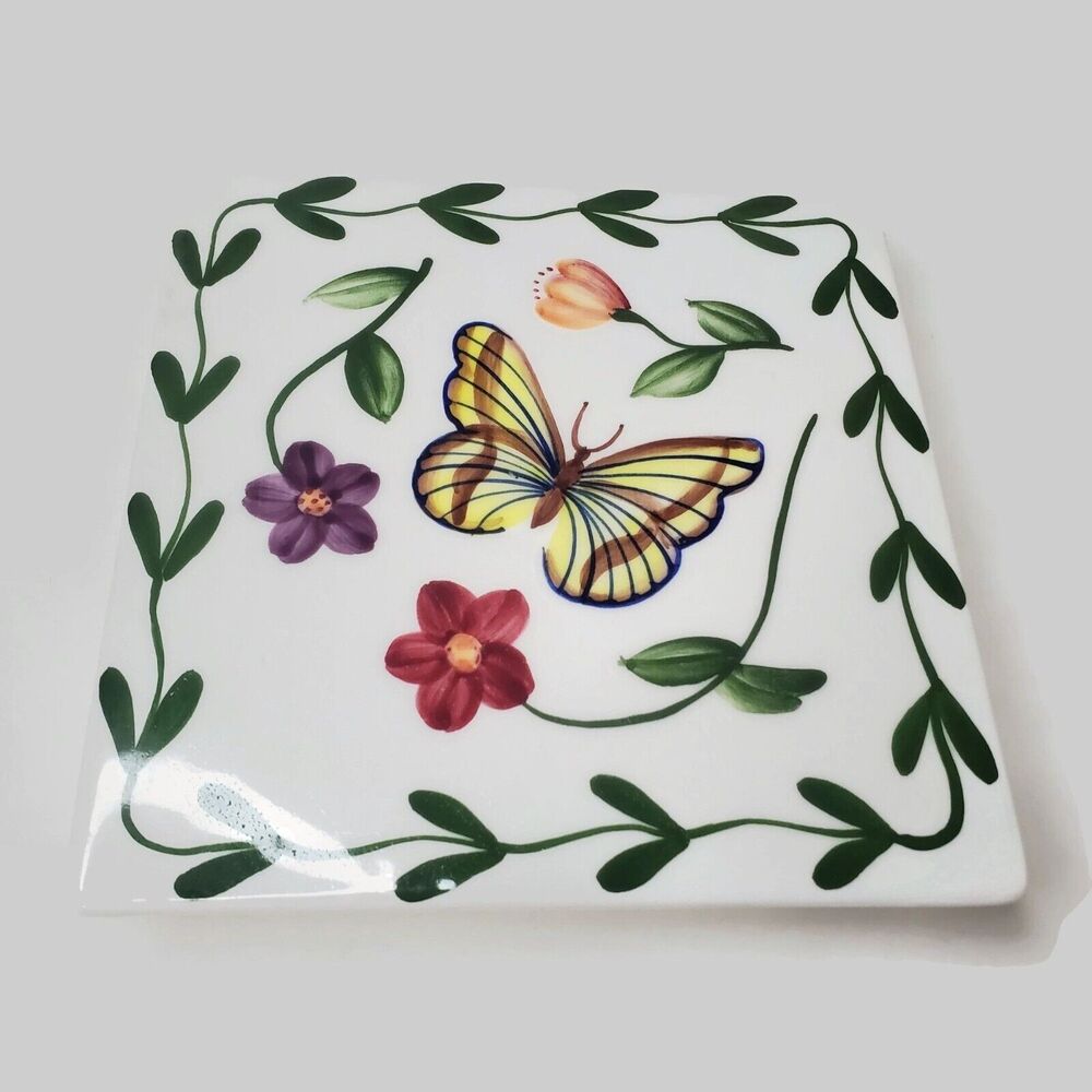 Pacific Rim Ceramic Butterfly & Dragonfly Wall Hangings Set of Two